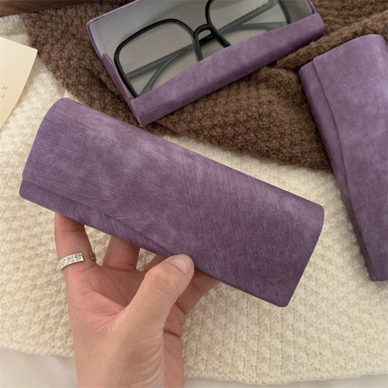 Purple Textured Envelope-Style Eyeglass Case - 图片 3