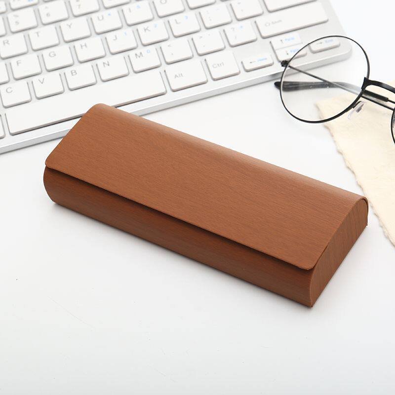 Wood-Grain Effect Rectangular Eyeglass Case - 图片 3
