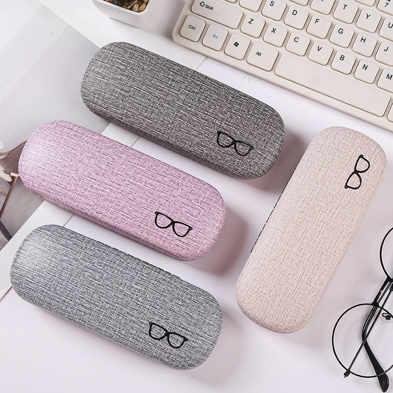 Fabric-Textured Eyeglass Case with Soft Flocked Lining