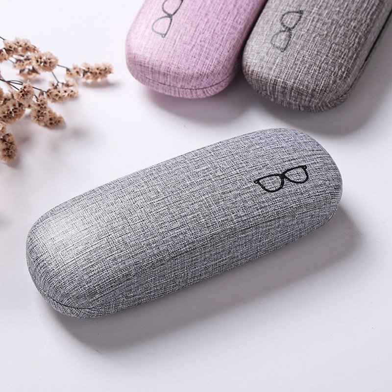 Fabric-Textured Eyeglass Case with Soft Flocked Lining - 图片 4
