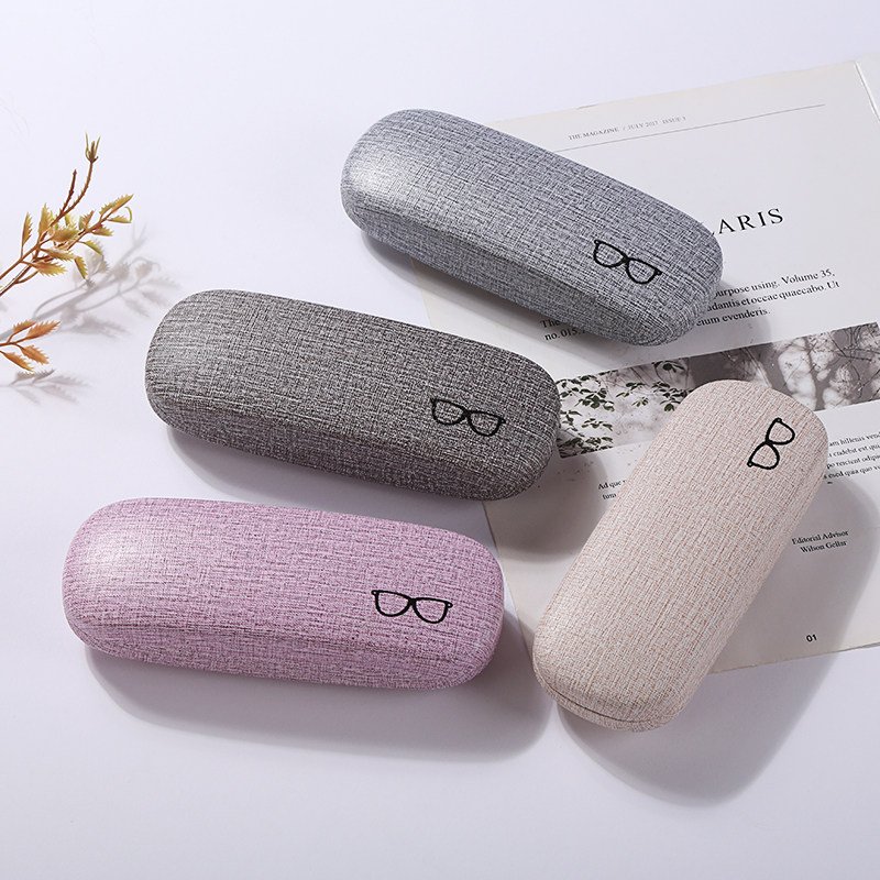 Fabric-Textured Eyeglass Case with Soft Flocked Lining - 图片 2