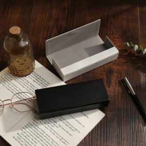 Handcrafted PU Leather Rectangular Eyeglass Case