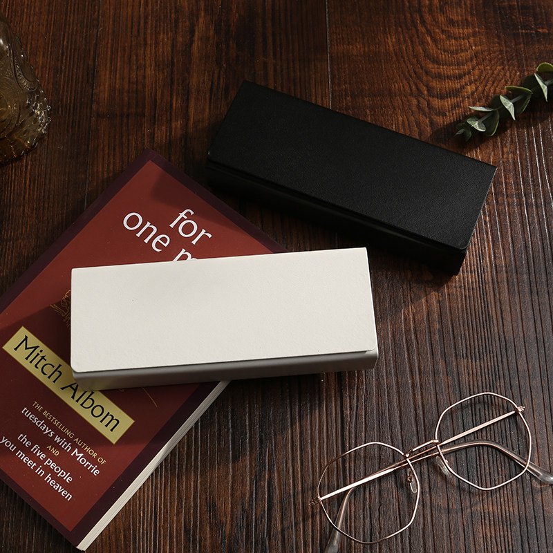 Handcrafted PU Leather Rectangular Eyeglass Case - 图片 4