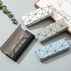 Geometric Print Eyeglass Case with Magnetic Closure