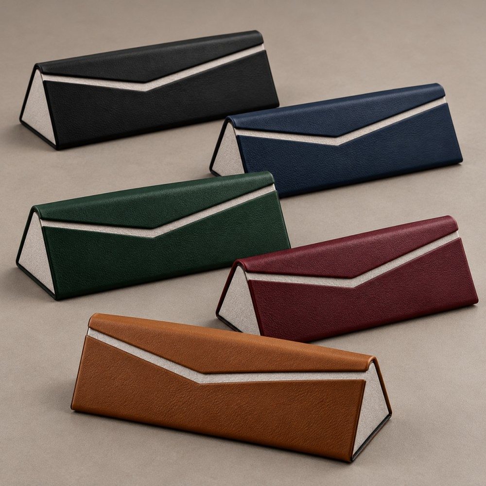 Handmade glasses cases wholesale color concepts in black, navy, green, burgundy and brown