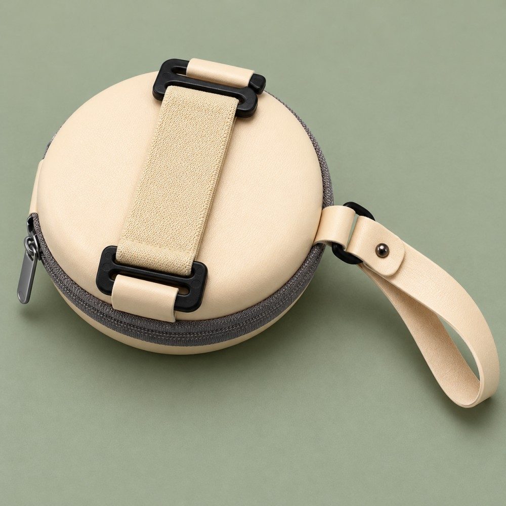 EVA Zippered Sunglasses Case for Folding Frames with Wrist Strap - 图片 3
