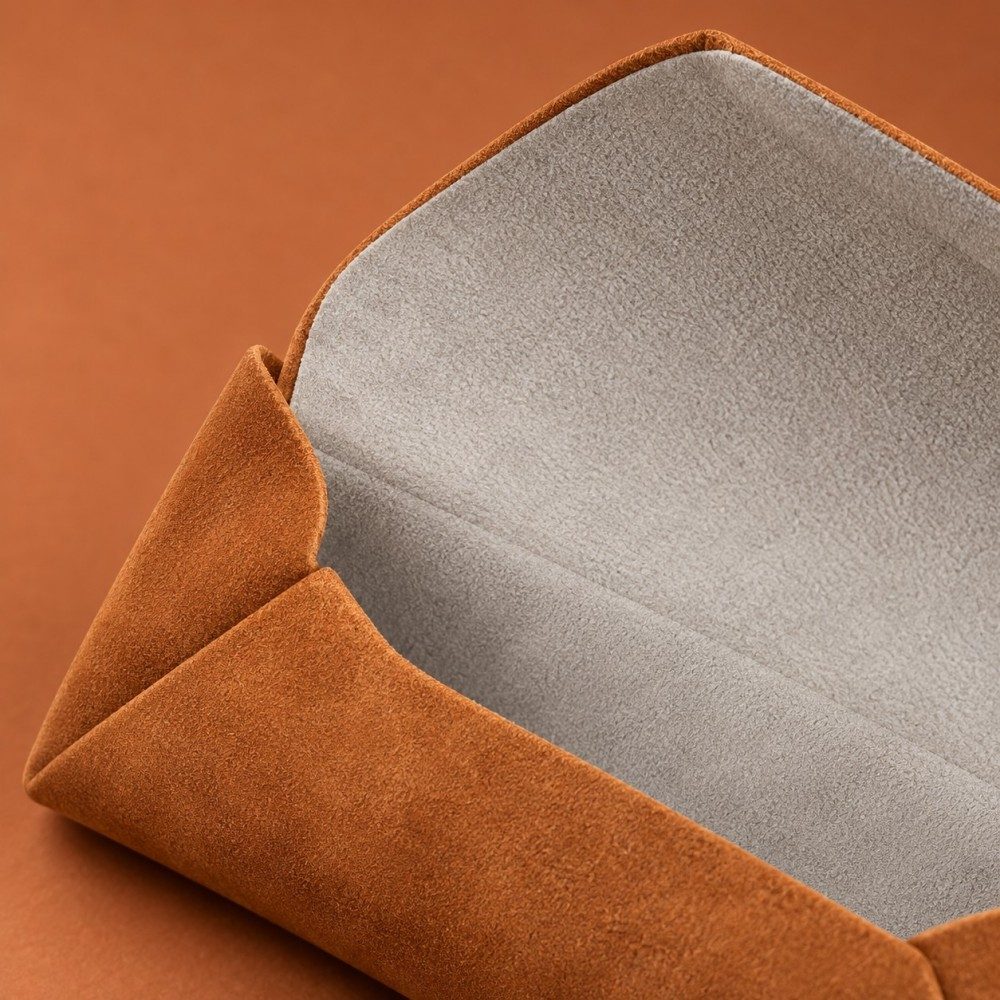 Custom Soft Leather Glasses Case with Magnetic Closure